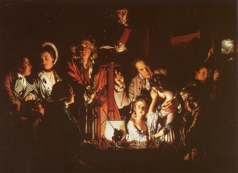 Joseph Wright Experiment with the Air-Pump oil painting picture